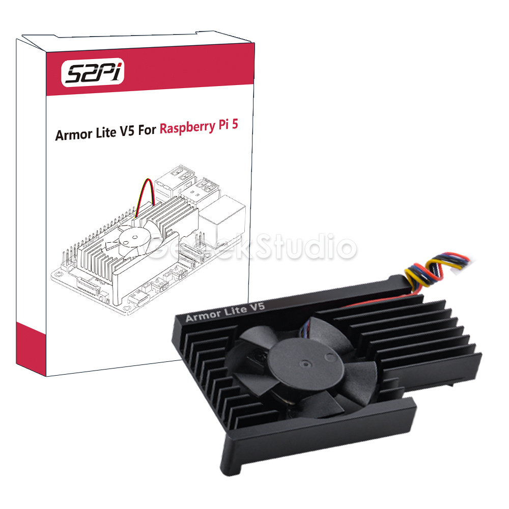 Pi 5 Case - درع لايت V5 نك سبائك الألومنيوم