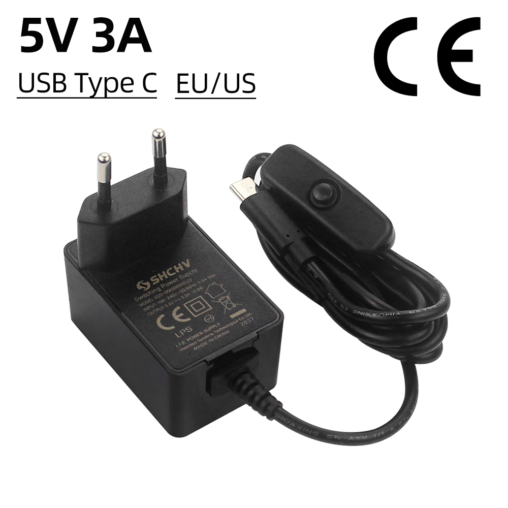 Pi Power Supply - Raspberry Pi 5V 3A مزود طاقة