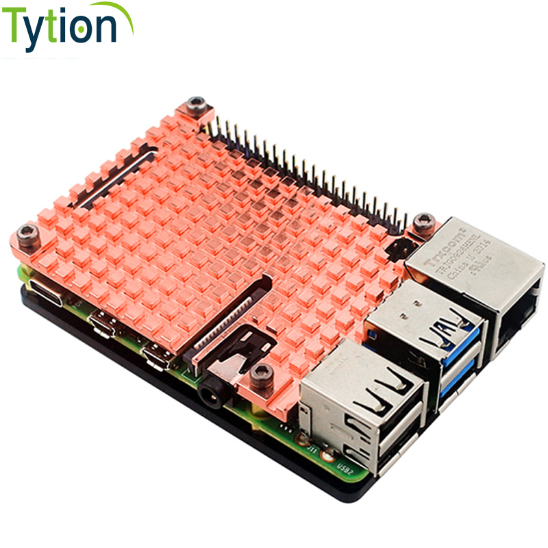 Raspberry Pi 4B النحاس النقي ا - مراجعة Pi 4 Case وسعره