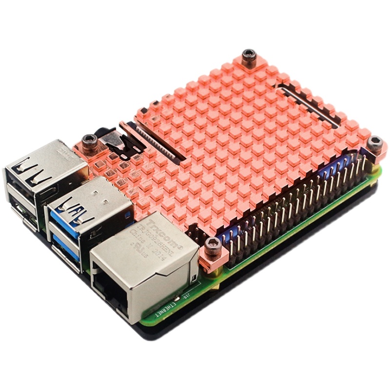 Raspberry Pi 4B النحاس النقي ا - مراجعة Pi 4 Case وسعره